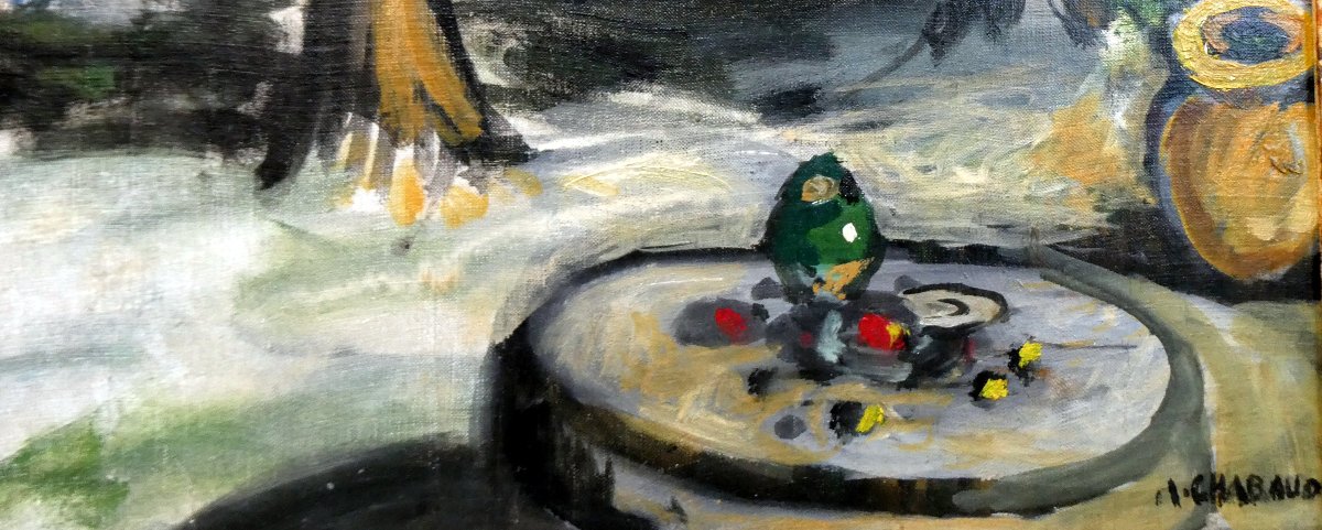 Auguste Chabaud (1882-1955) The Irises Of Mas De Martin In Graveson-photo-2