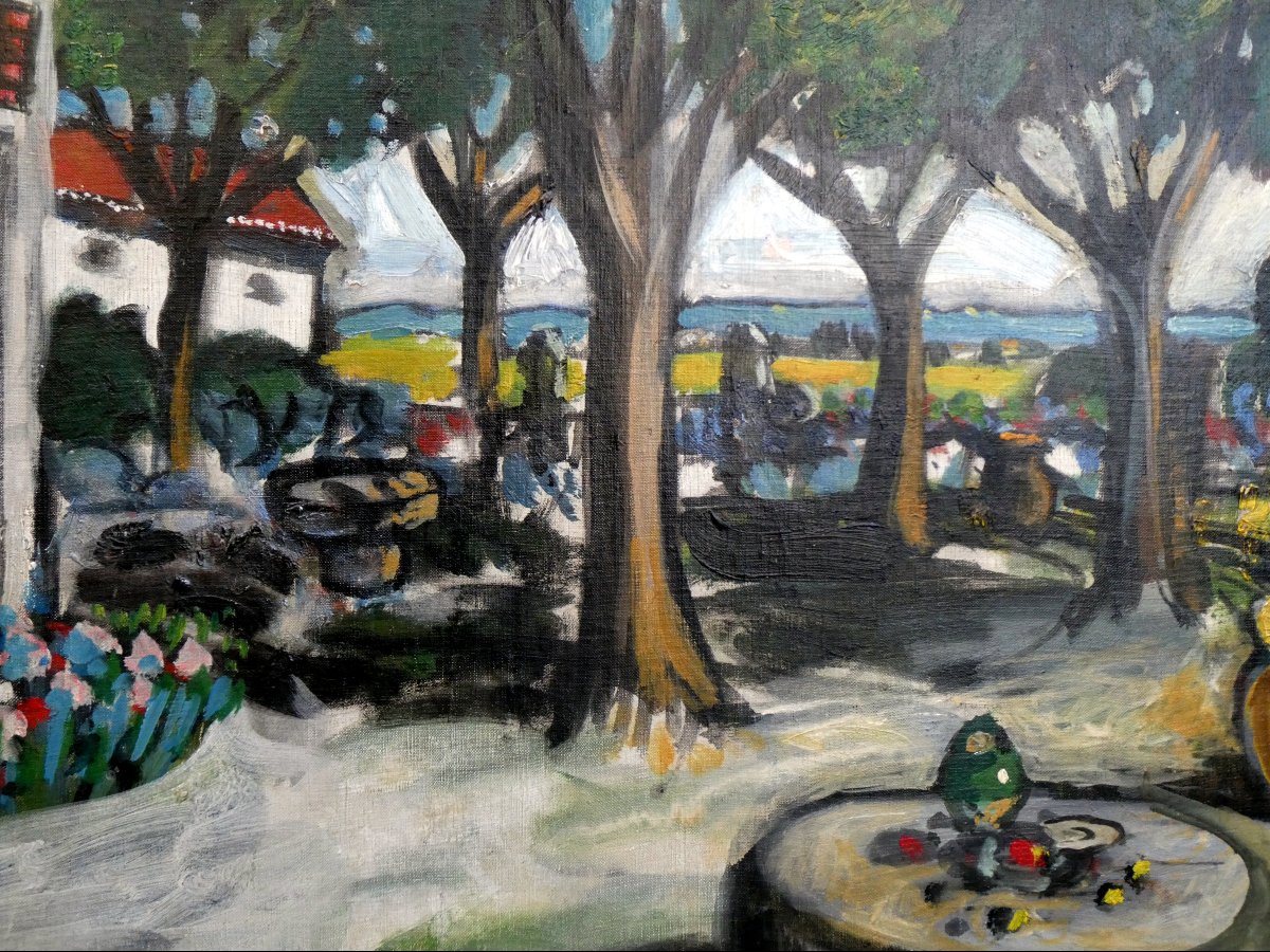 Auguste Chabaud (1882-1955) The Irises Of Mas De Martin In Graveson-photo-3