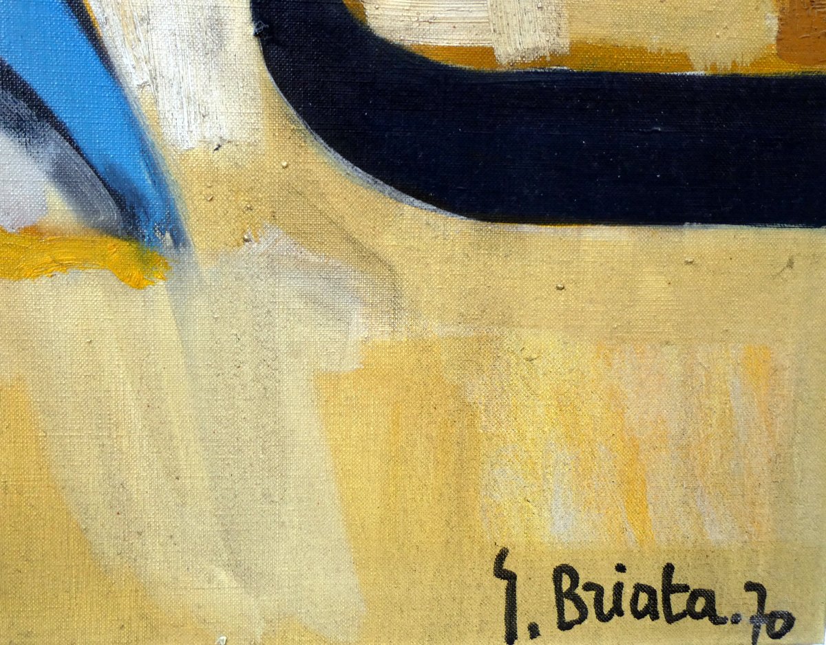 Georges Briata (1933-2019) The Black Boats In Nazaré, Portugal-photo-2
