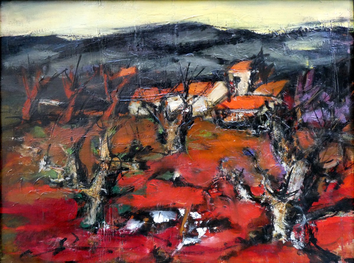 Franz Priking (1929-1979) Landscape Of Provence - Alpilles-photo-6