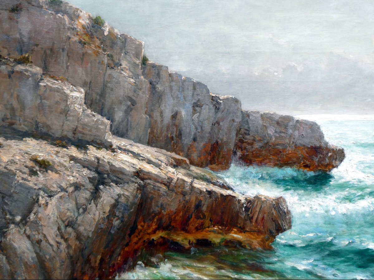 Raphaël Ponson (1835-1904) Seaside In Cassis-photo-4