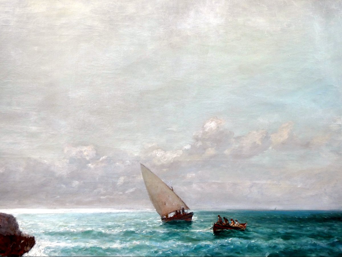 Raphaël Ponson (1835-1904) Seaside In Cassis-photo-2