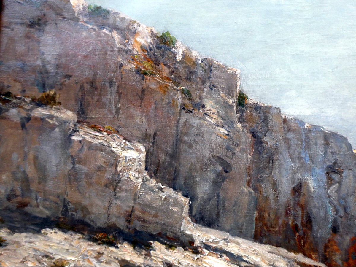 Raphaël Ponson (1835-1904) Seaside In Cassis-photo-3