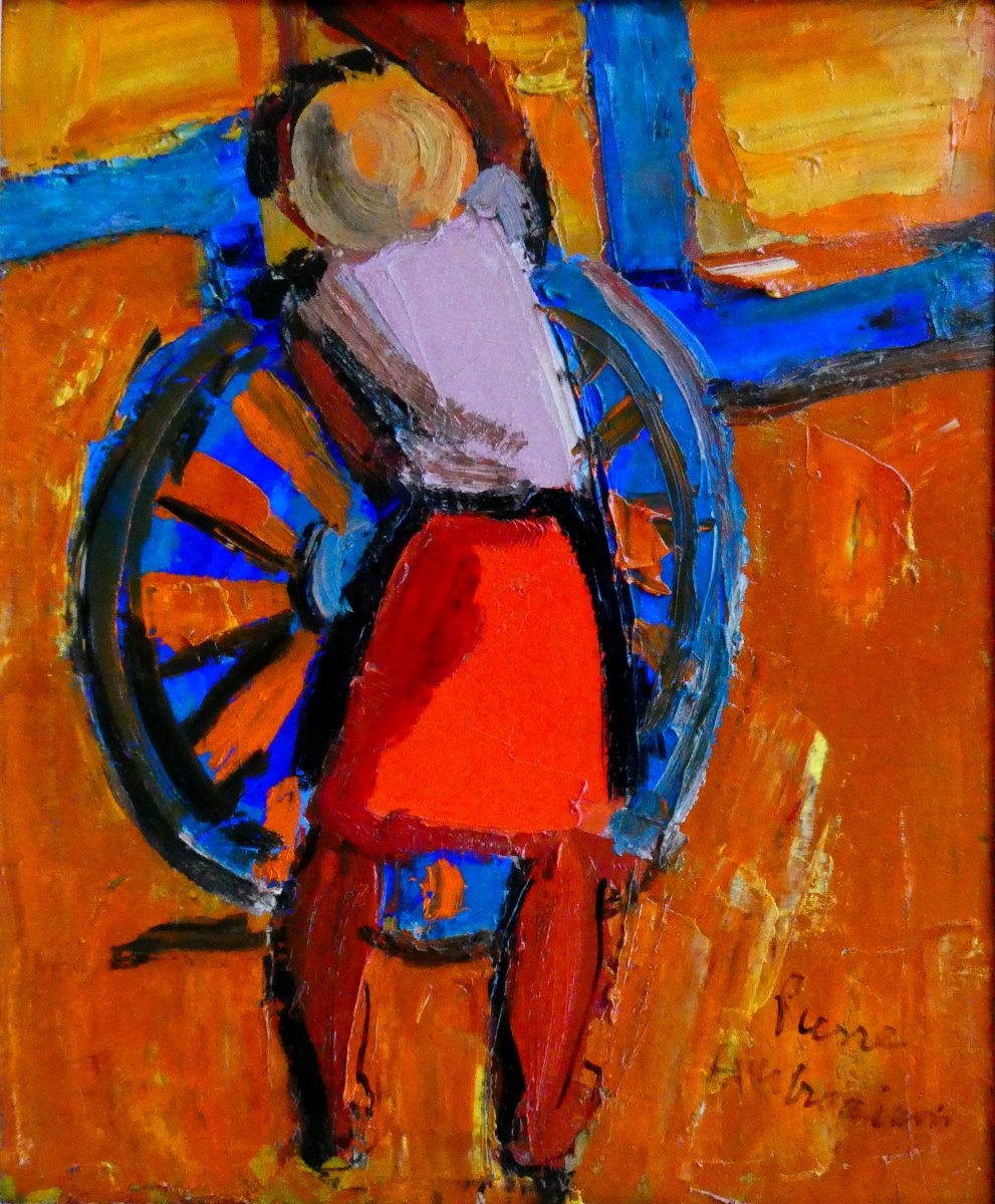 Pierre Ambrogiani (1907-1985) La femme à la charrette de foin -photo-6