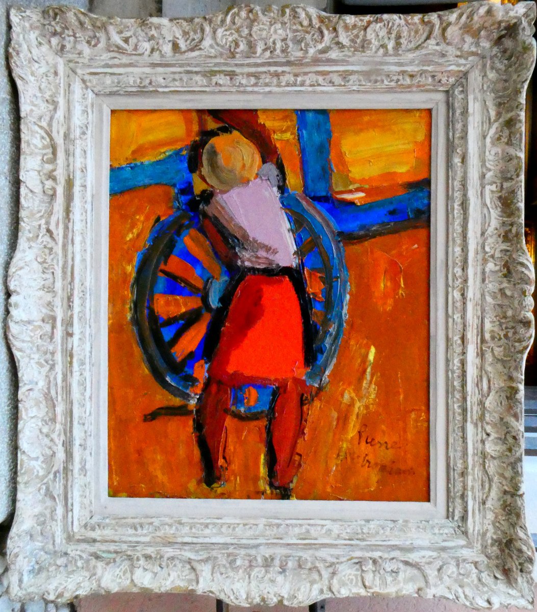 Pierre Ambrogiani (1907-1985) La femme à la charrette de foin -photo-7