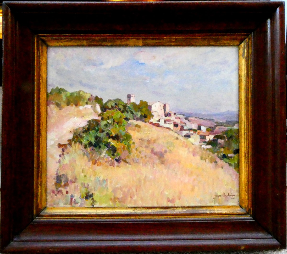 Jean Aubery (1880-1952) Le village d'Eguilles aux environs d'Aix en Provence-photo-6