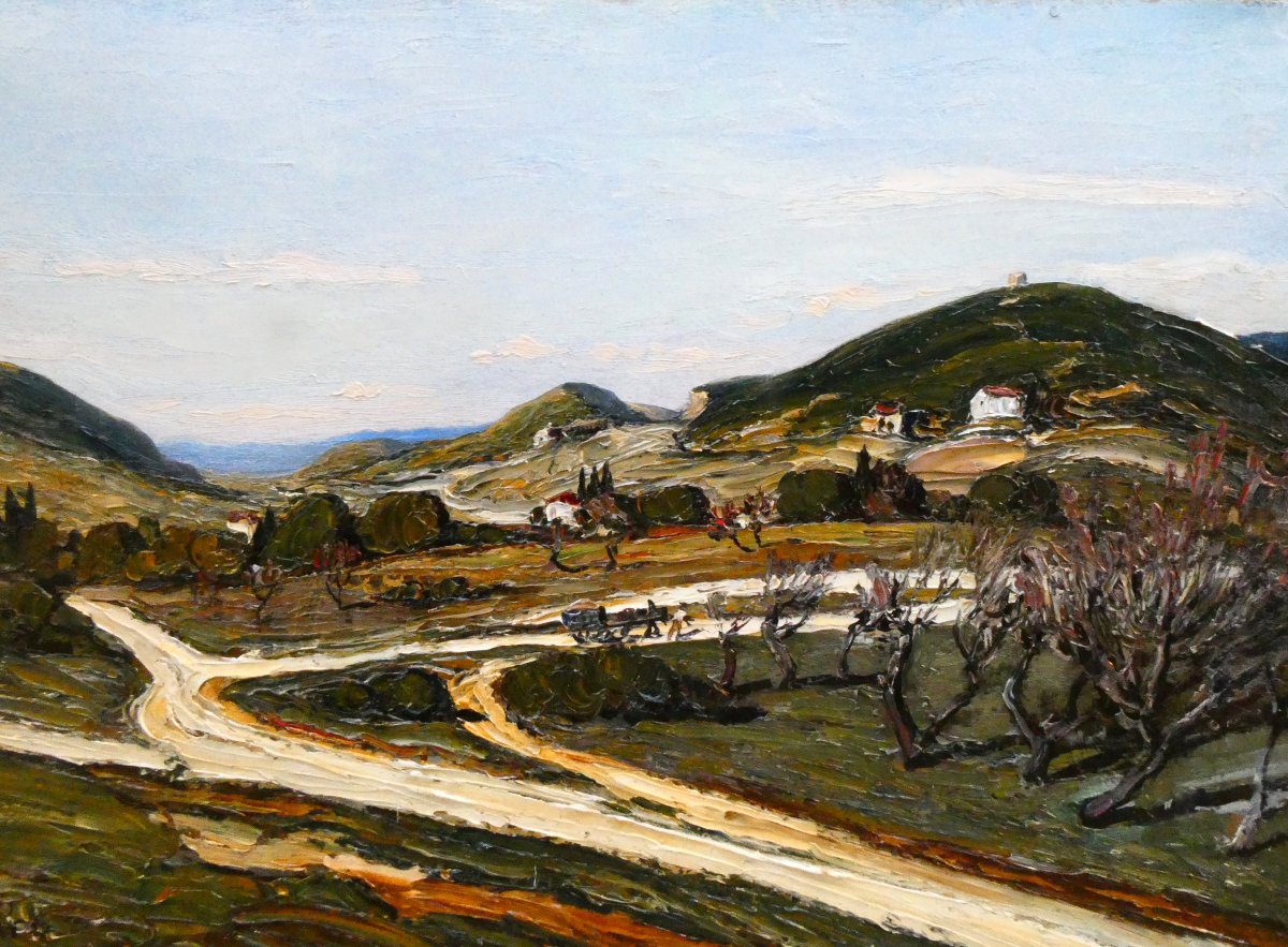 Joseph Hurard (1887-1956) Paysage des Alpilles-photo-3