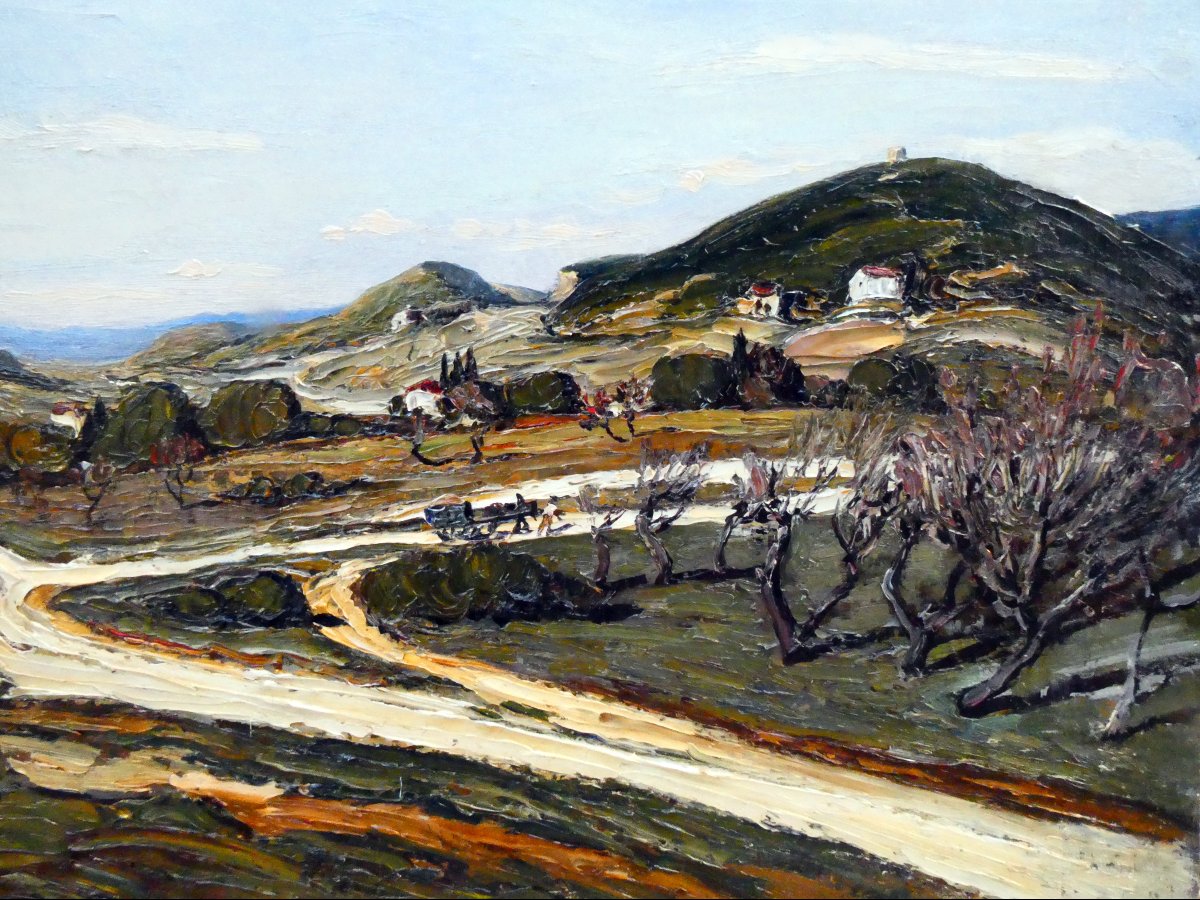 Joseph Hurard (1887-1956) Paysage des Alpilles-photo-4