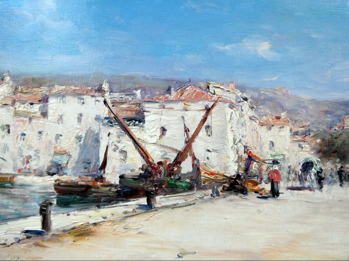 Charles Malfroy (1862-1939) Village On The Shores Of The Etang De Berre-photo-4