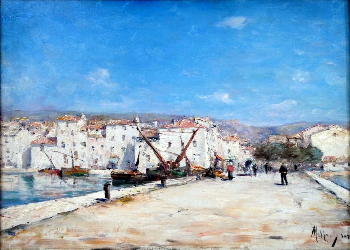 Charles Malfroy (1862-1939) Village On The Shores Of The Etang De Berre-photo-3