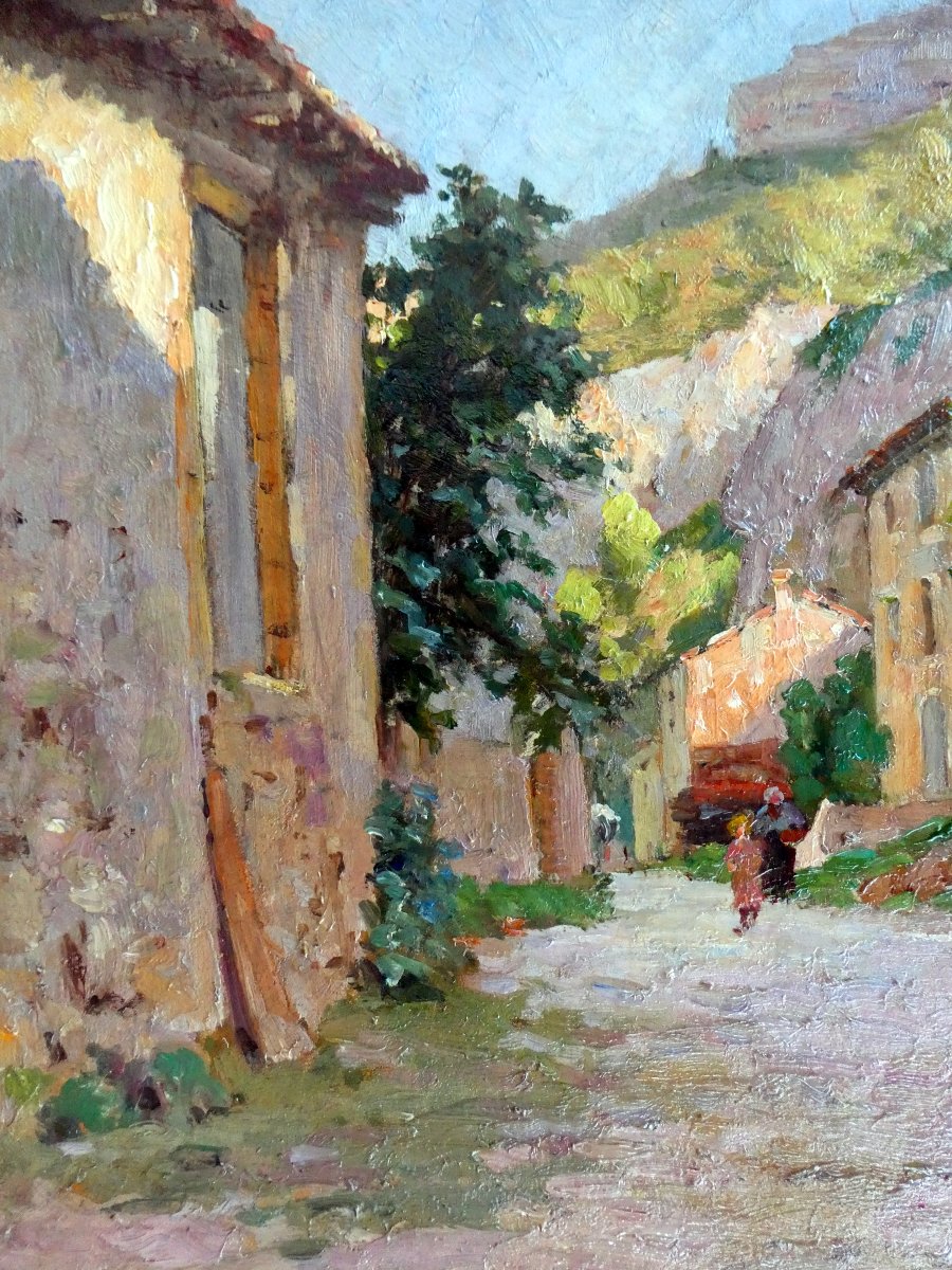 Edouard Crémieux  (1856-1944) Rue en Provence-photo-4