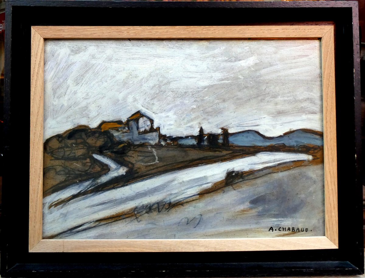 Auguste Chabaud (1882-1955) The White Road In The Alpilles-photo-2