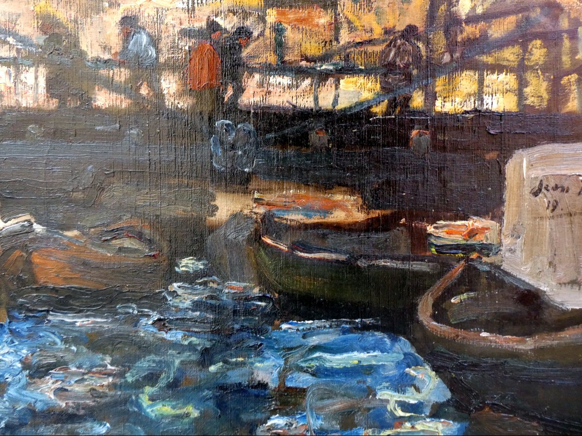 Jean Roque (1880-1925) Dans le Bassin du Carénage à Marseille -photo-3