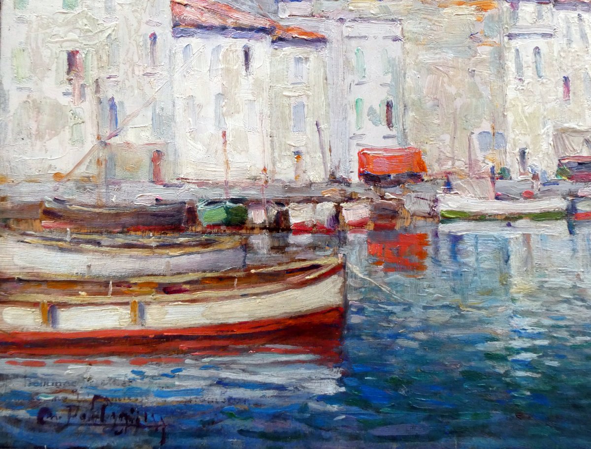 Charles Pellegrin (19th-20th Century) The Port Of Cassis-photo-3