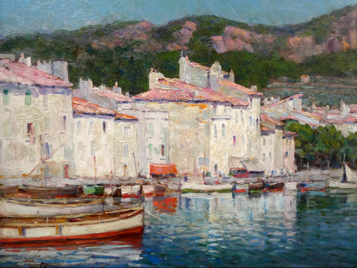 Charles Pellegrin (19th-20th Century) The Port Of Cassis-photo-4