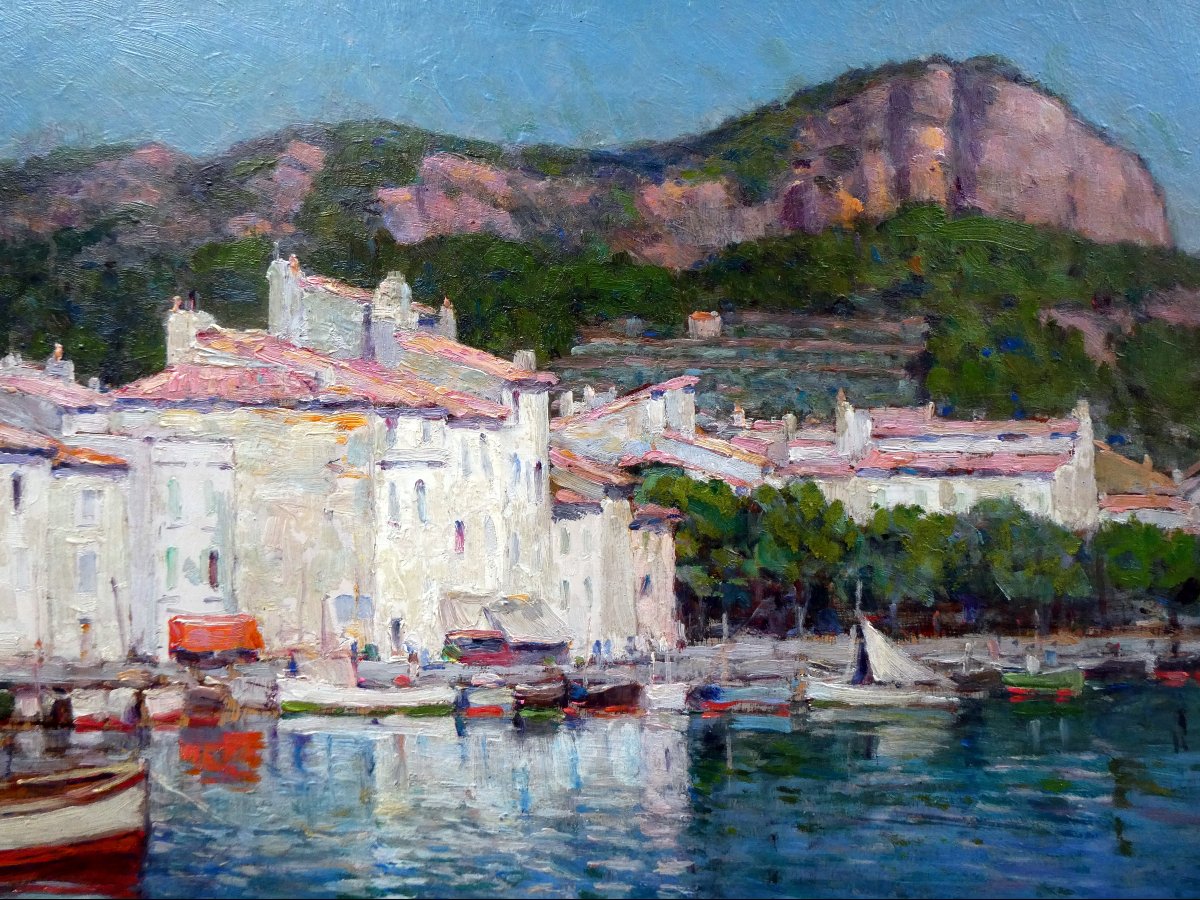 Charles Pellegrin (19th-20th Century) The Port Of Cassis-photo-3