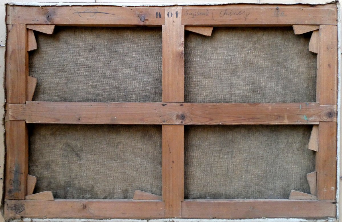 René Seyssaud (1867-1952) Le repos sous les grands chênes-photo-8