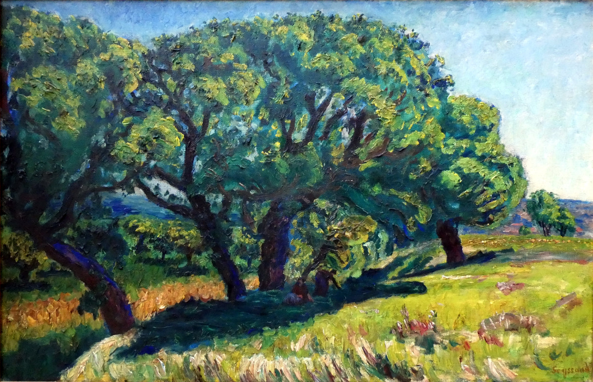 René Seyssaud (1867-1952) Le repos sous les grands chênes