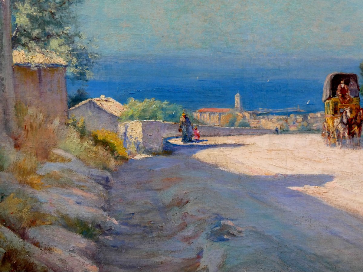 Edouard Crémieux (1856-1936) The Stagecoach On The Road To Cassis-photo-4