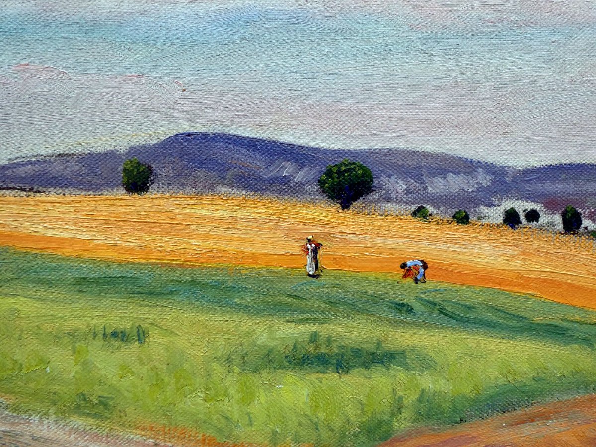 René Seyssaud (1867-1952) Le grand champ de blé-photo-3