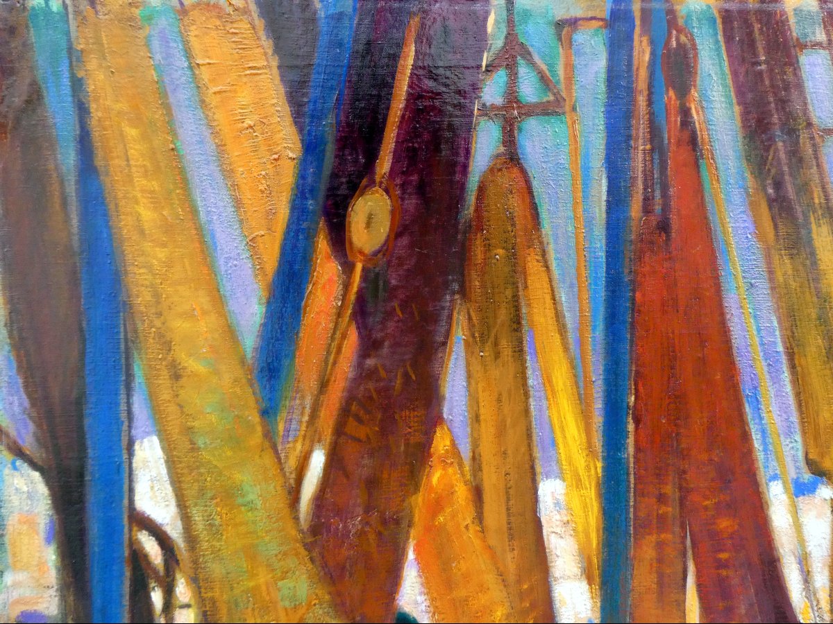 Jean-Frédéric Canepa (1894-1981) Marseille, les filets de pêche-photo-3