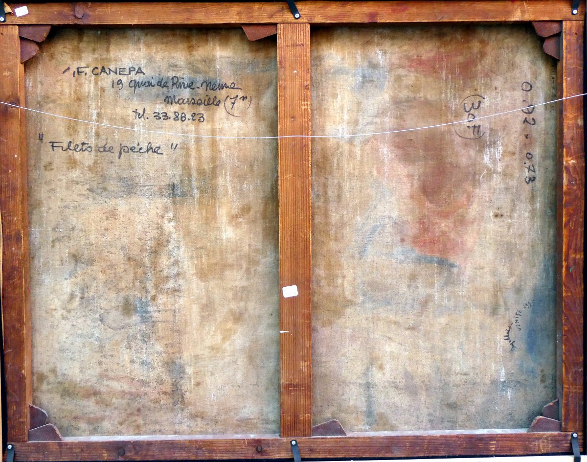 Jean-Frédéric Canepa (1894-1981) Marseille, les filets de pêche-photo-8