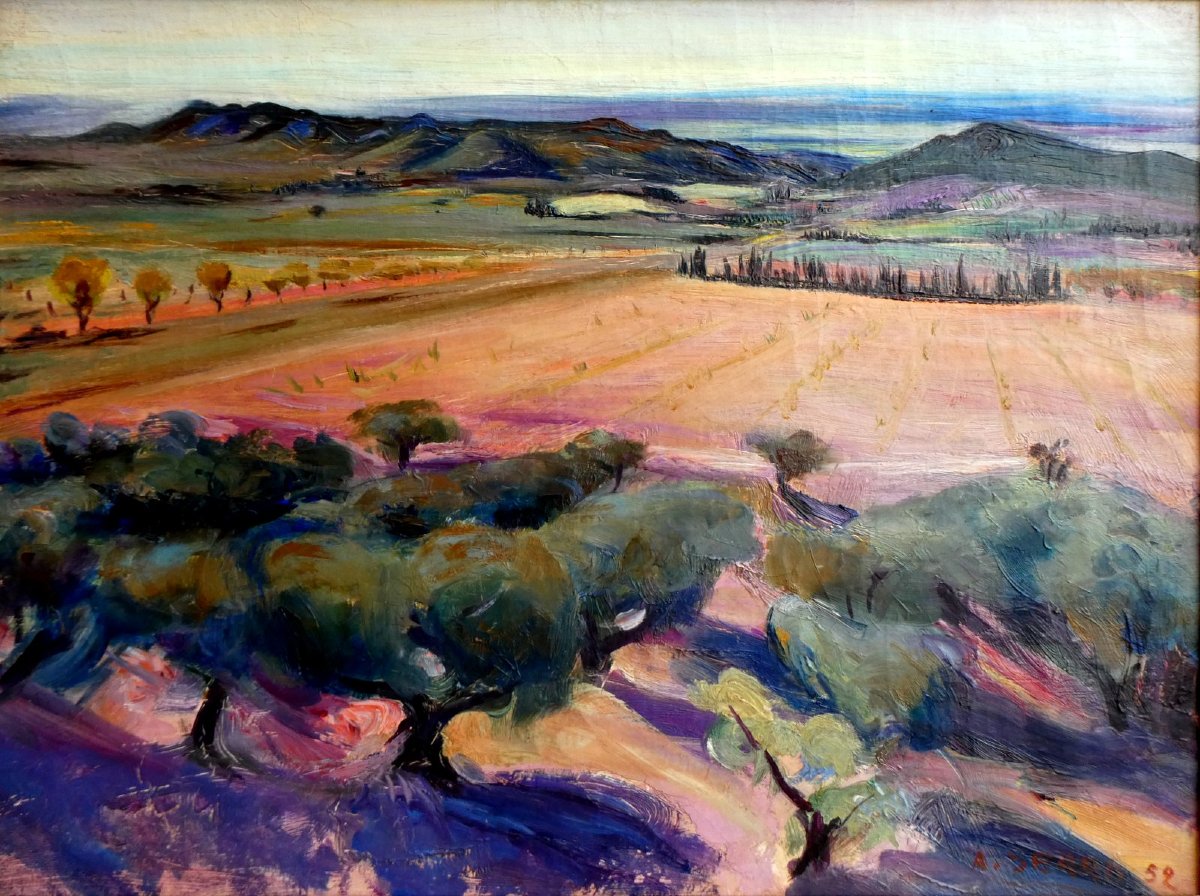 Antoine Serra (1908-1995) Oliviers dans les Alpilles-photo-4