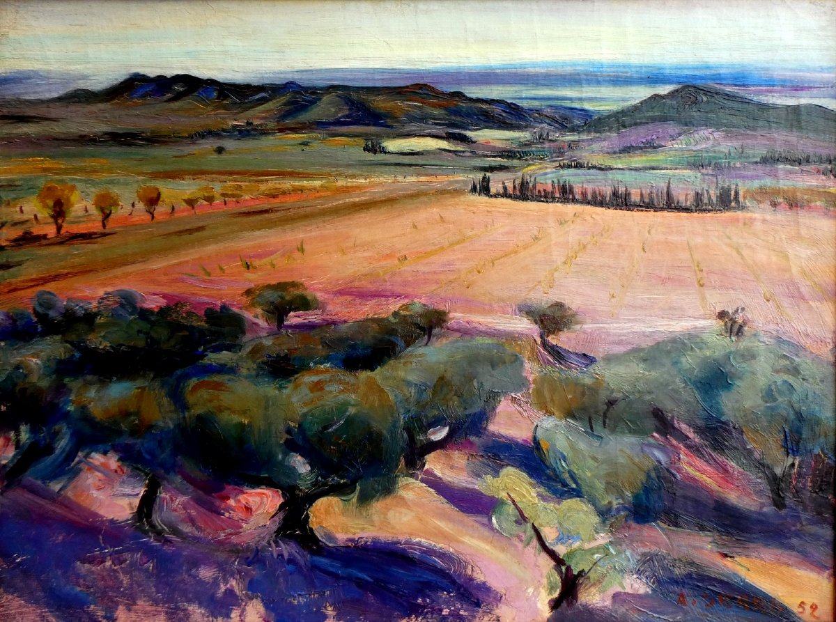 Antoine Serra (1908-1995) Oliviers dans les Alpilles-photo-5