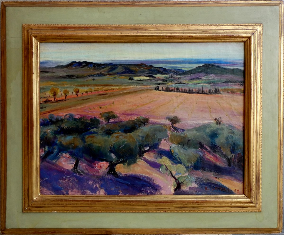 Antoine Serra (1908-1995) Oliviers dans les Alpilles-photo-6