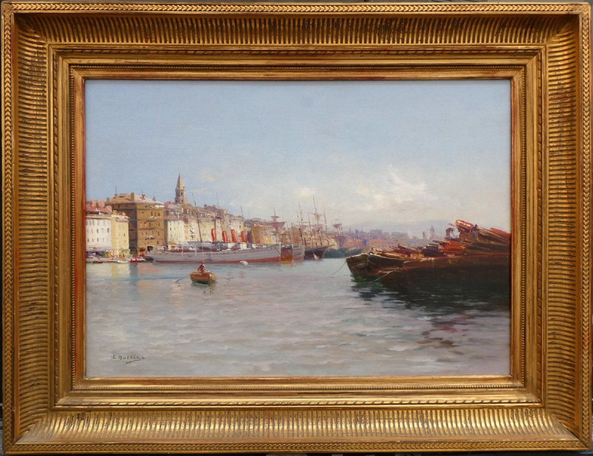 Louis Nattero (1870-1915)  Navires dans le Vieux Port-photo-2
