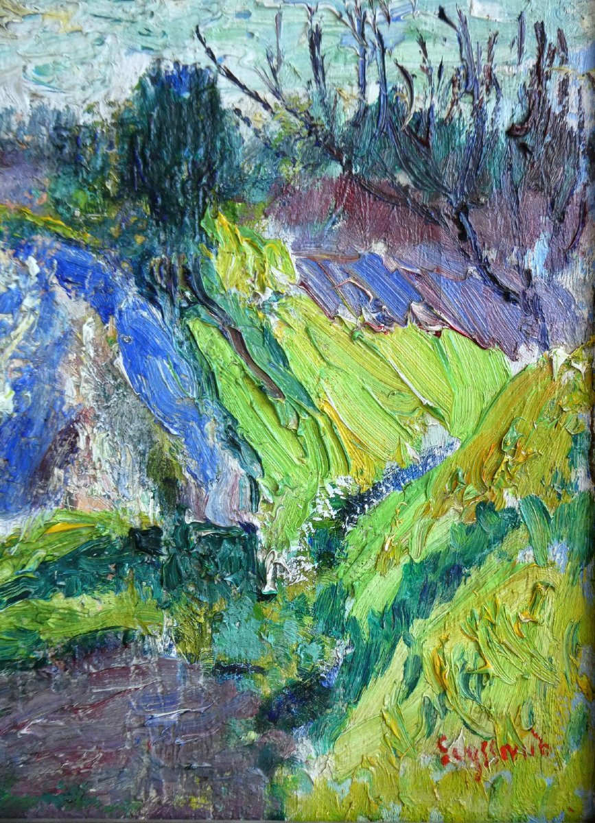 René Seyssaud (1867-1952) Effets de vent et de lumière sur l'Etang de Berre-photo-4