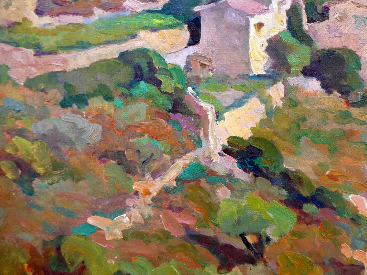 Jos-henri Ponchin (1897-1981) The Village Of Gordes In The Luberon -photo-5