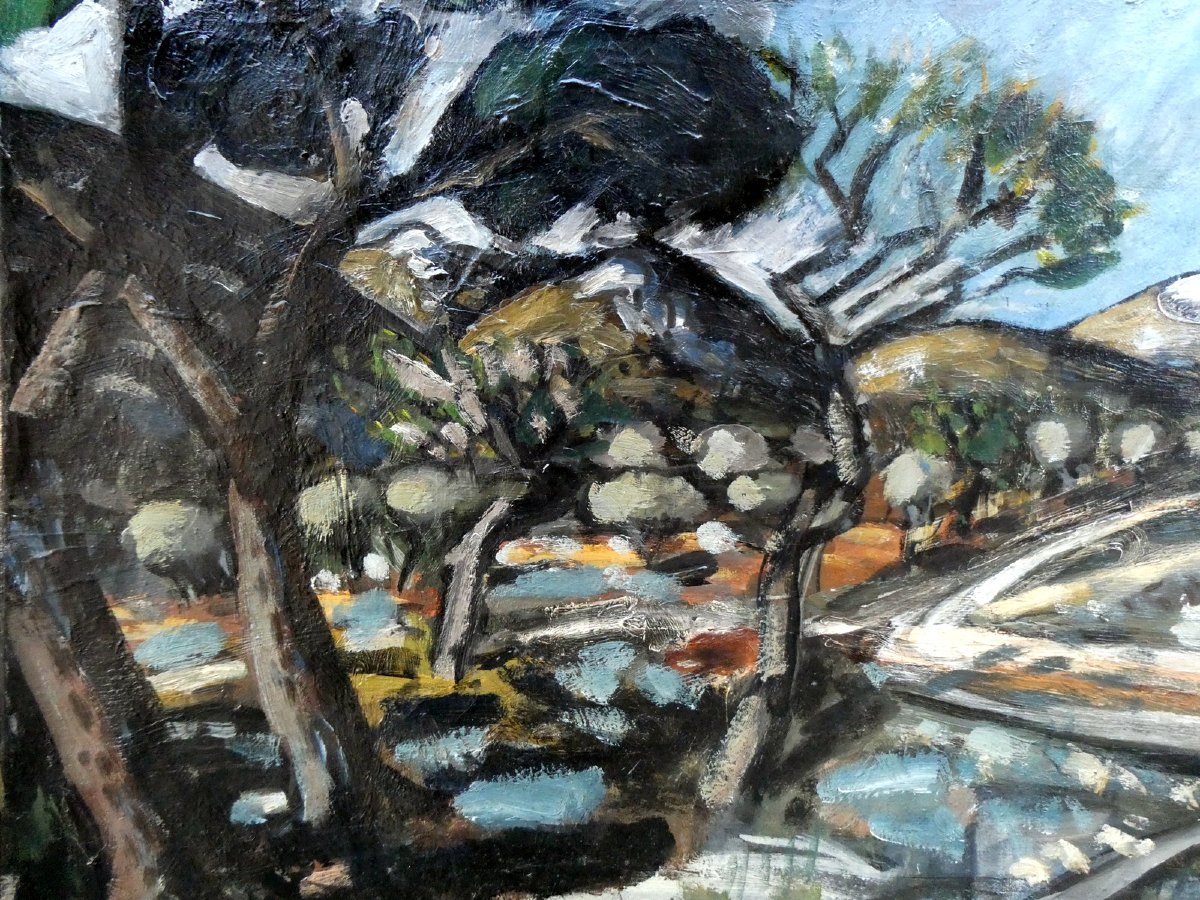 Auguste Chabaud (1882-1955) paysage des environs des Baux de Provence-photo-1