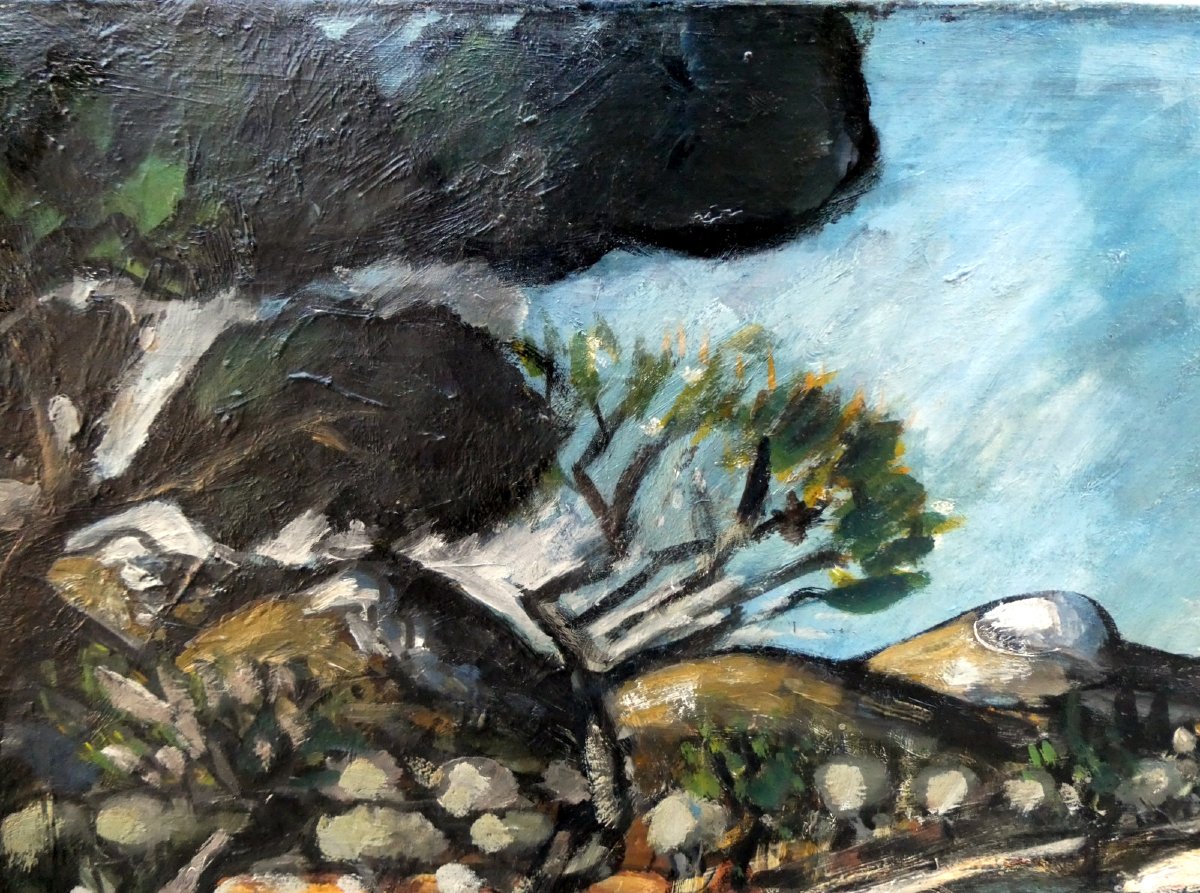 Auguste Chabaud (1882-1955) paysage des environs des Baux de Provence-photo-2
