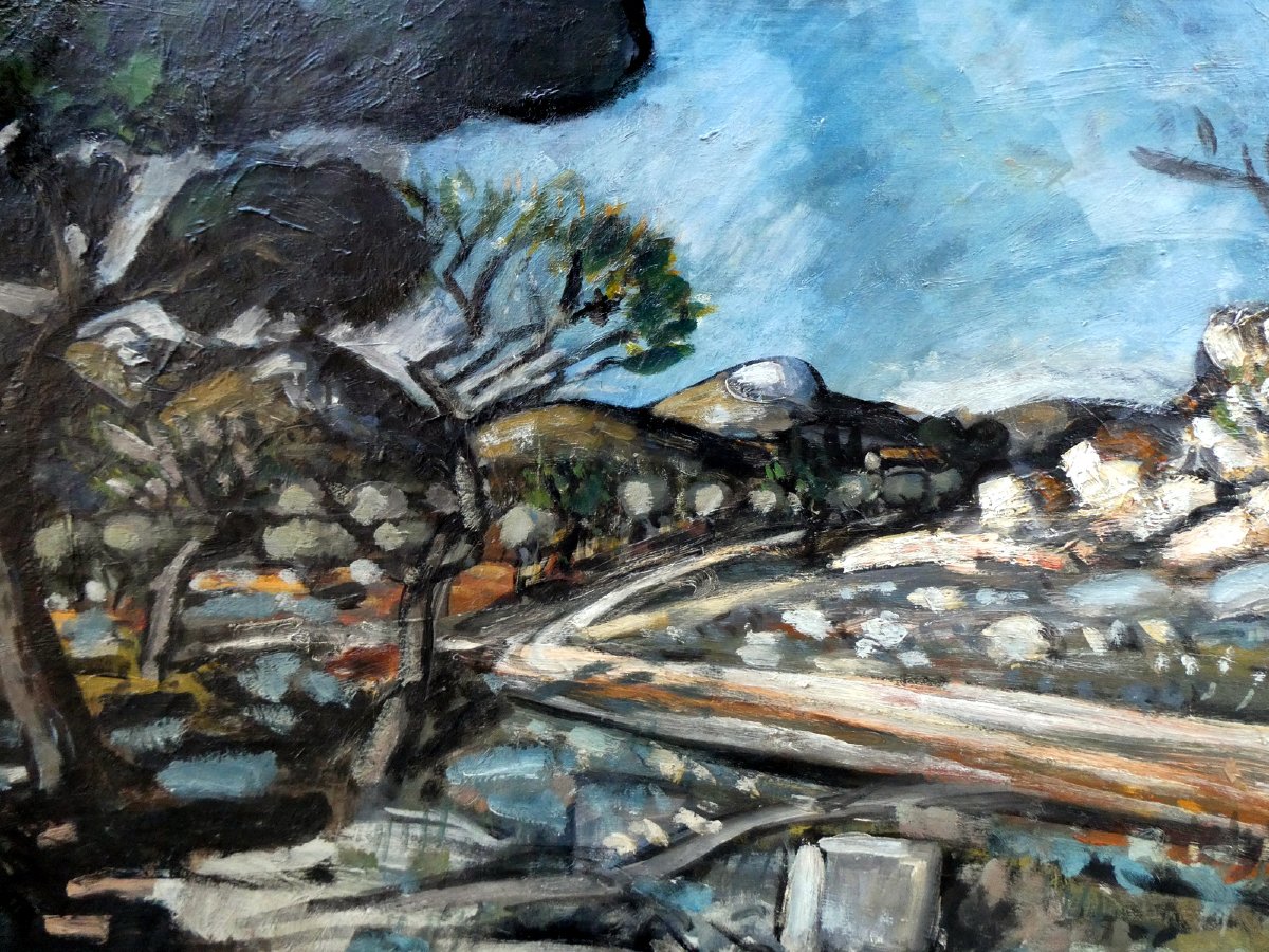 Auguste Chabaud (1882-1955) paysage des environs des Baux de Provence-photo-5