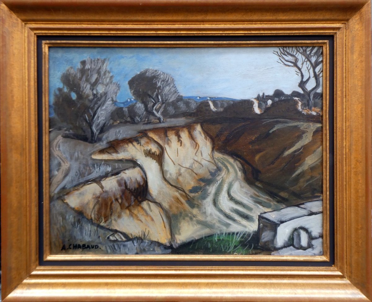 Auguste Chabaud (1882-1955) Le ravin dans la Montagnette-photo-2