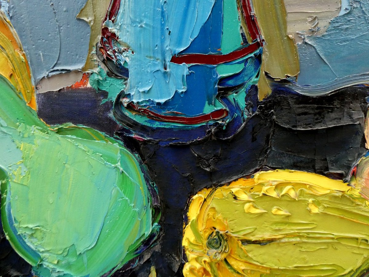 Pierre Ambrogiani (1907-1985) Still Life With Ears Of Corn And Gourds-photo-3