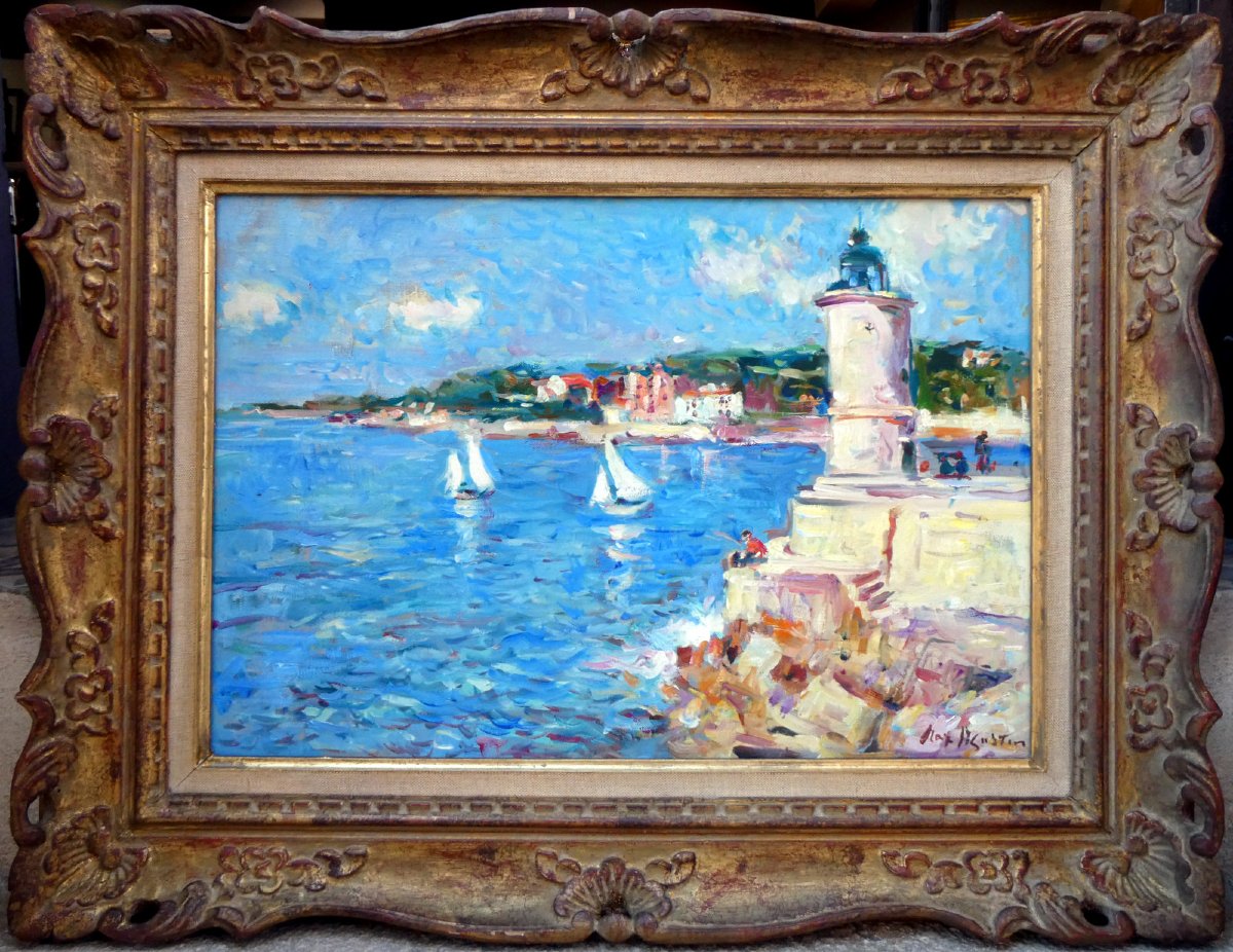 Max Agostini (1914-1997) Entrance To The Port Of Cassis-photo-2