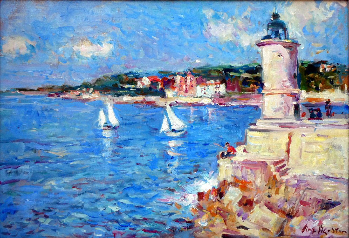 Max Agostini (1914-1997) Entrance To The Port Of Cassis-photo-6