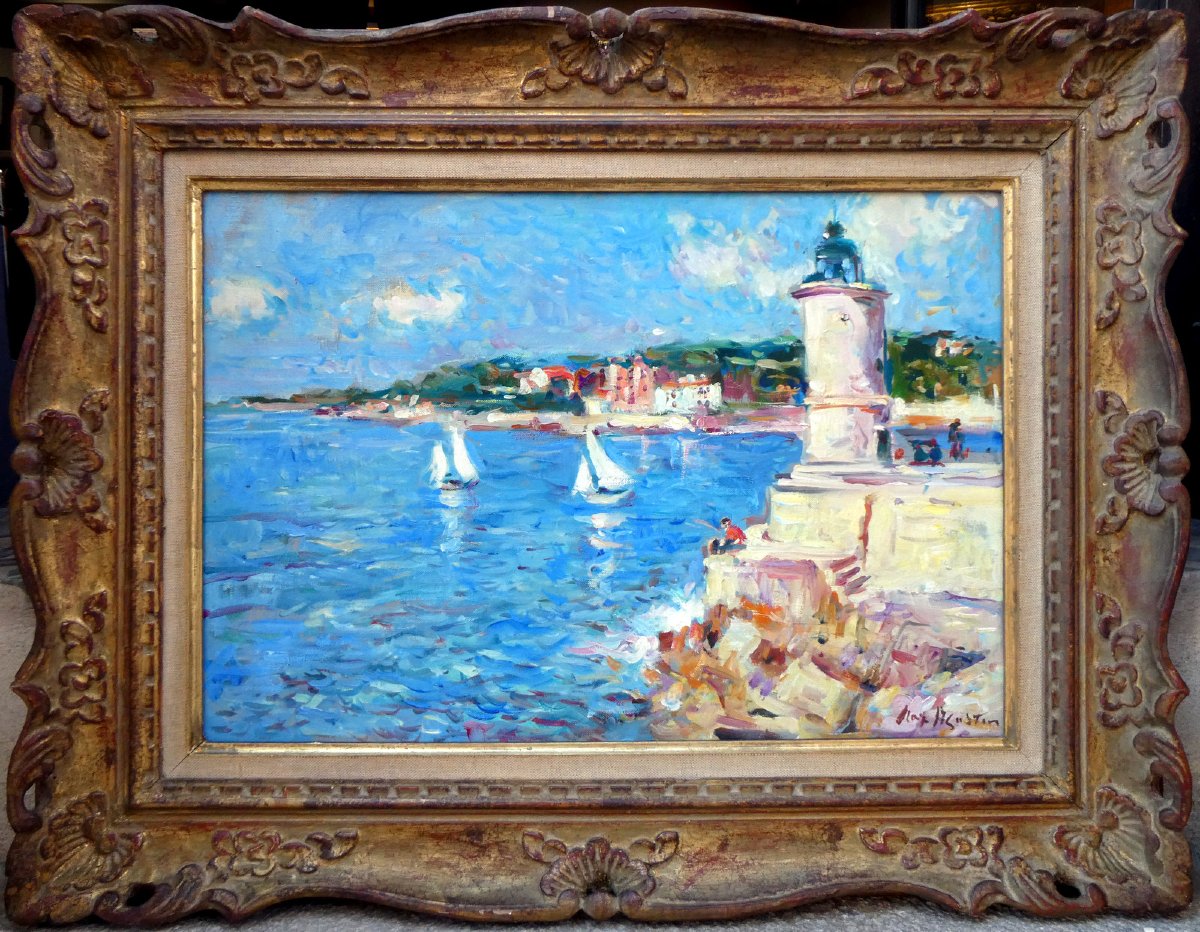 Max Agostini (1914-1997) Entrance To The Port Of Cassis-photo-7