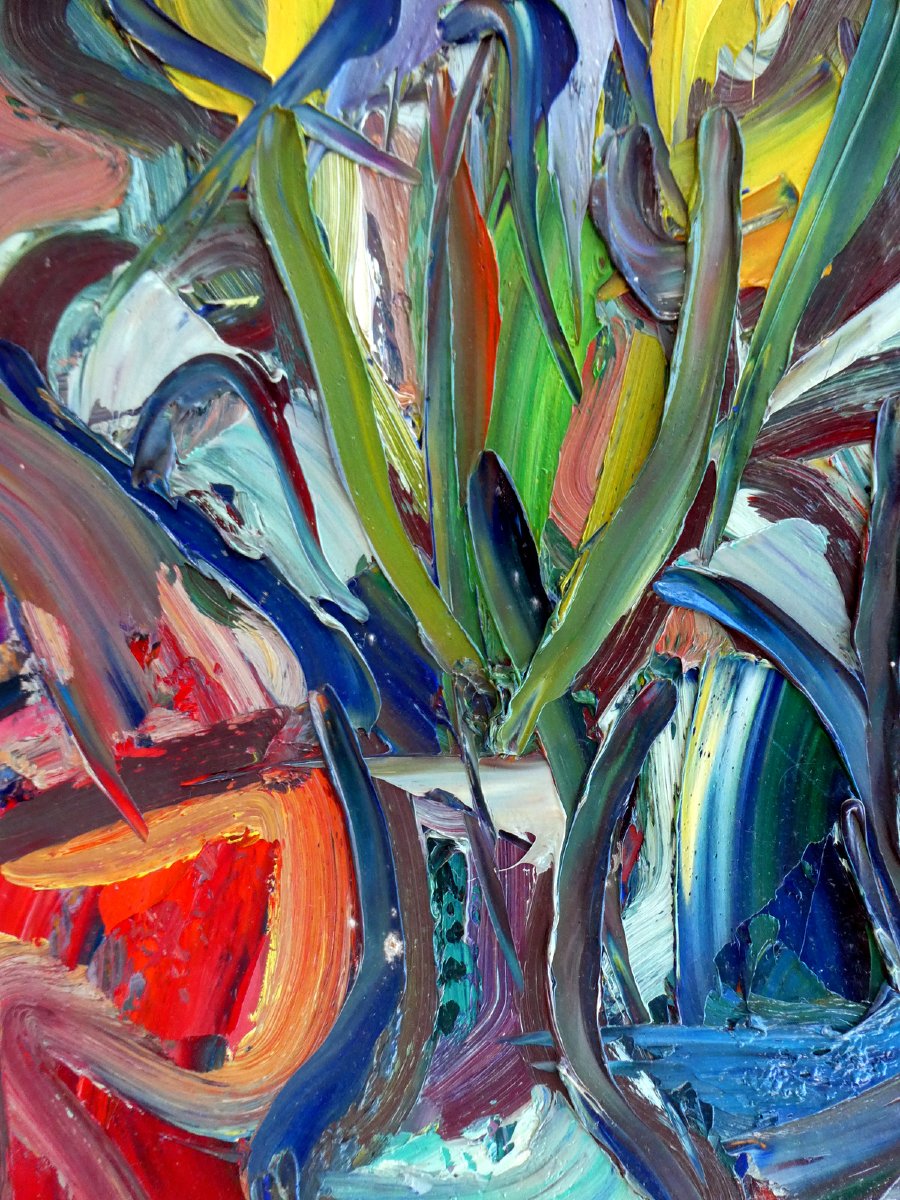 Antoine Ferrari (1910-1995) Bouquets de tulipes jaunes-photo-2