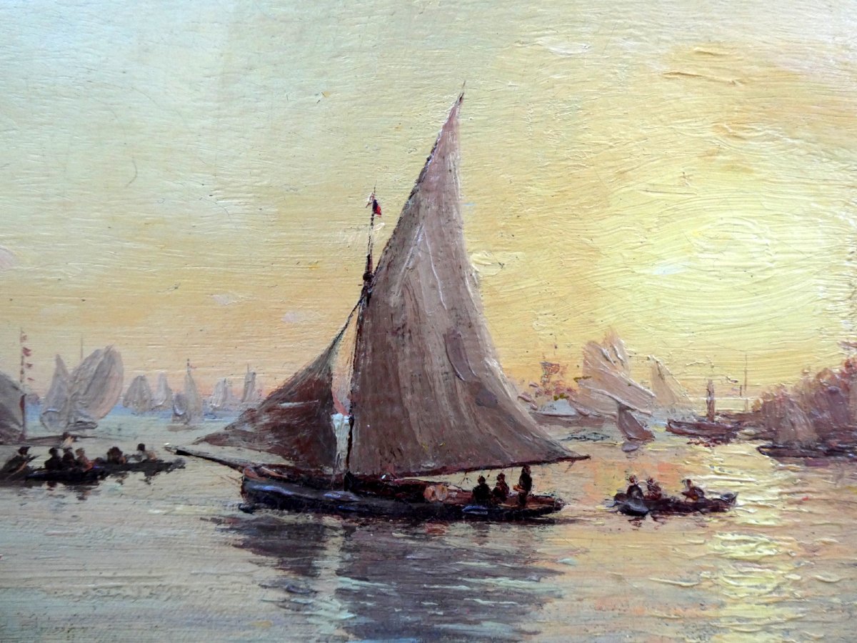 Christophe (1856-1916) Coucher de soleil sur le Bosphore en 1893-photo-3