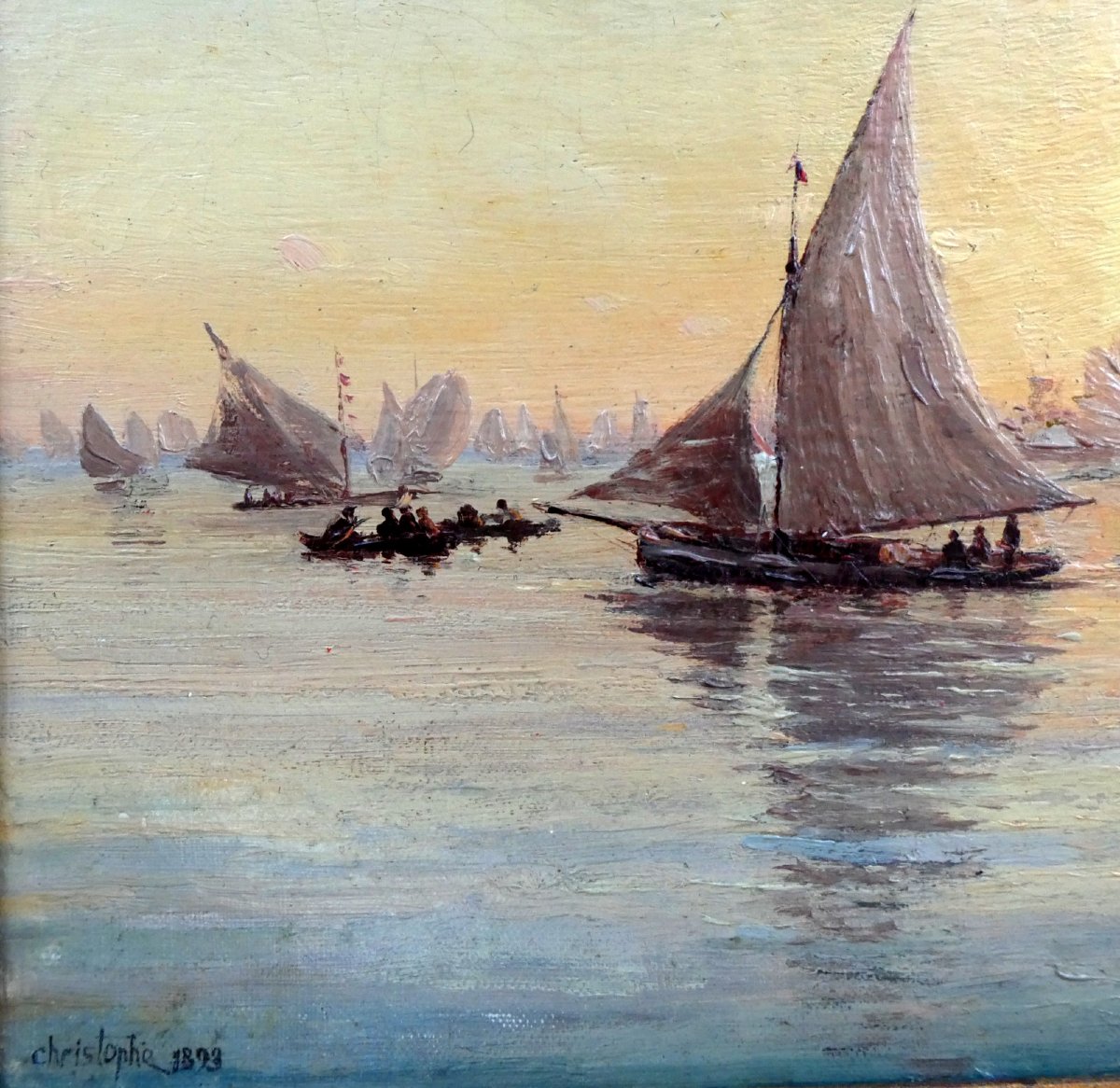Christophe (1856-1916) Coucher de soleil sur le Bosphore en 1893-photo-4