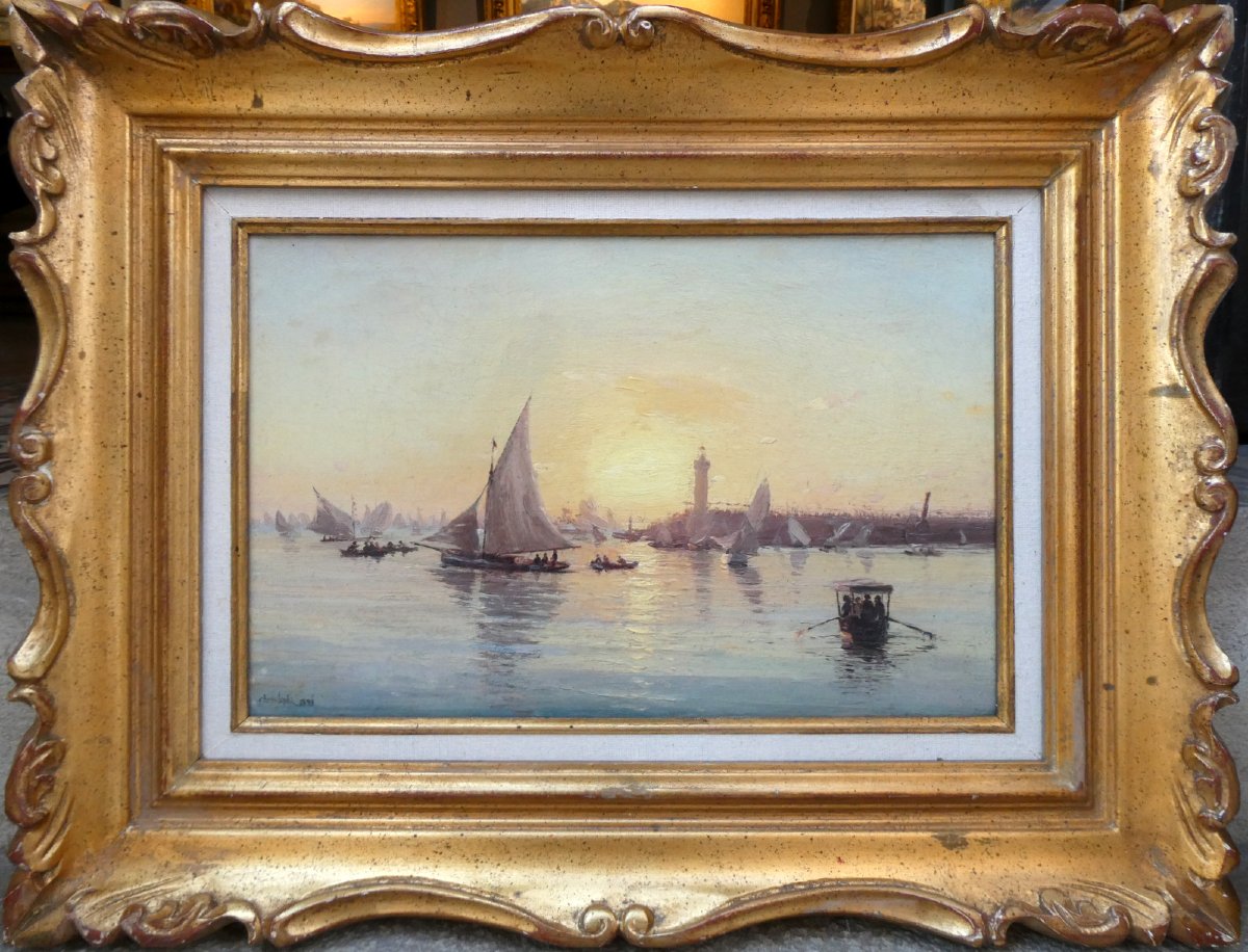 Christophe (1856-1916) Coucher de soleil sur le Bosphore en 1893-photo-2