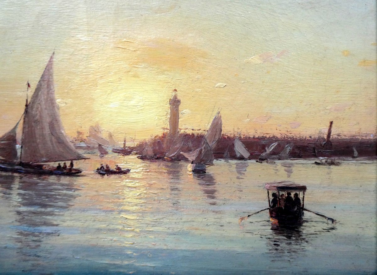 Christophe (1856-1916) Coucher de soleil sur le Bosphore en 1893-photo-5