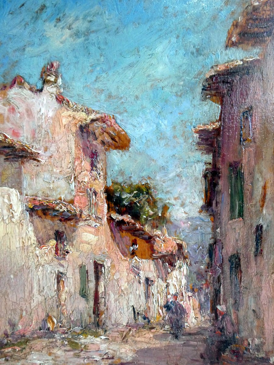 Charles Malfroy (1862-1939) Rue de Village en Provence-photo-1