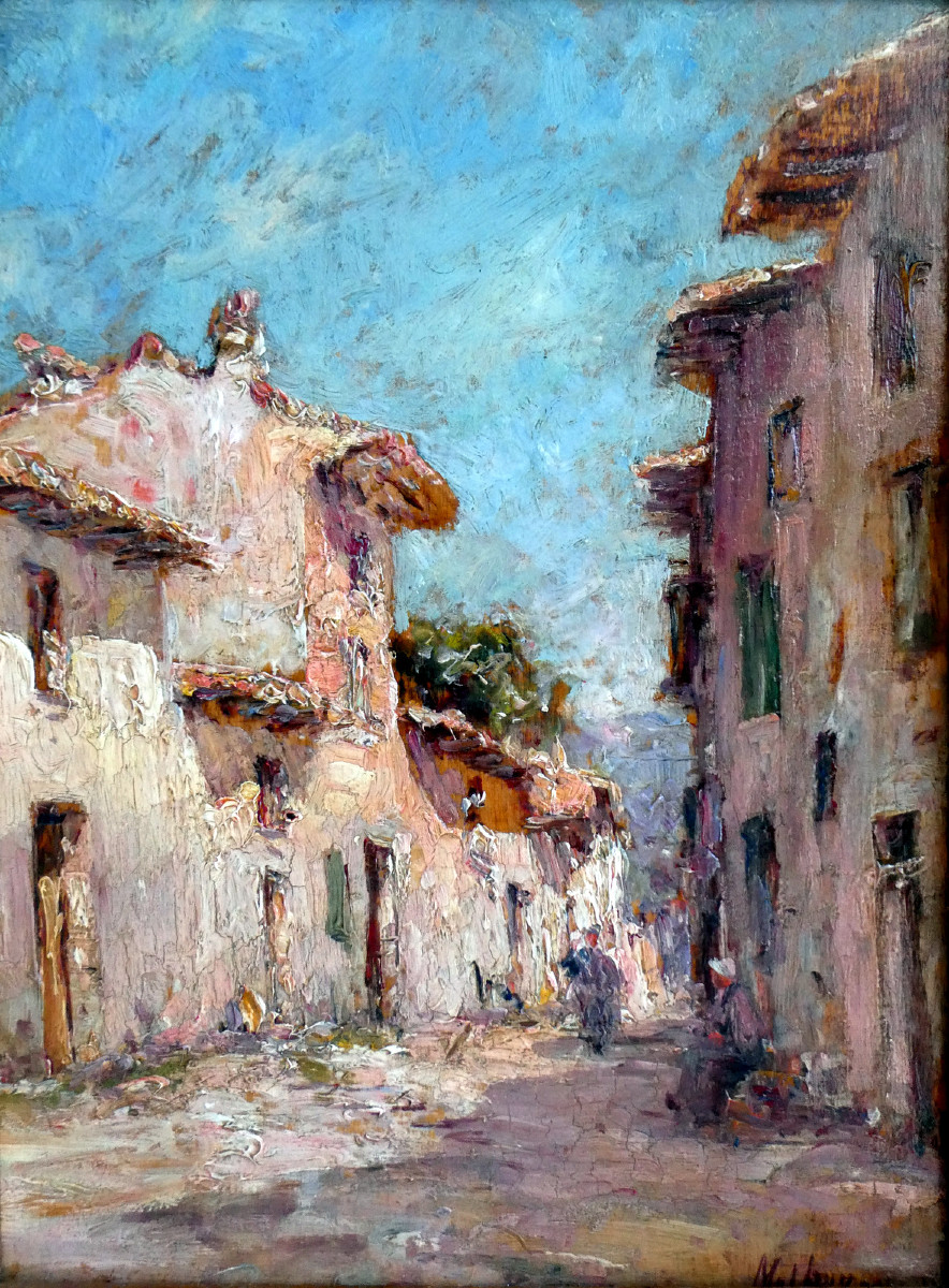 Charles Malfroy (1862-1939) Rue de Village en Provence