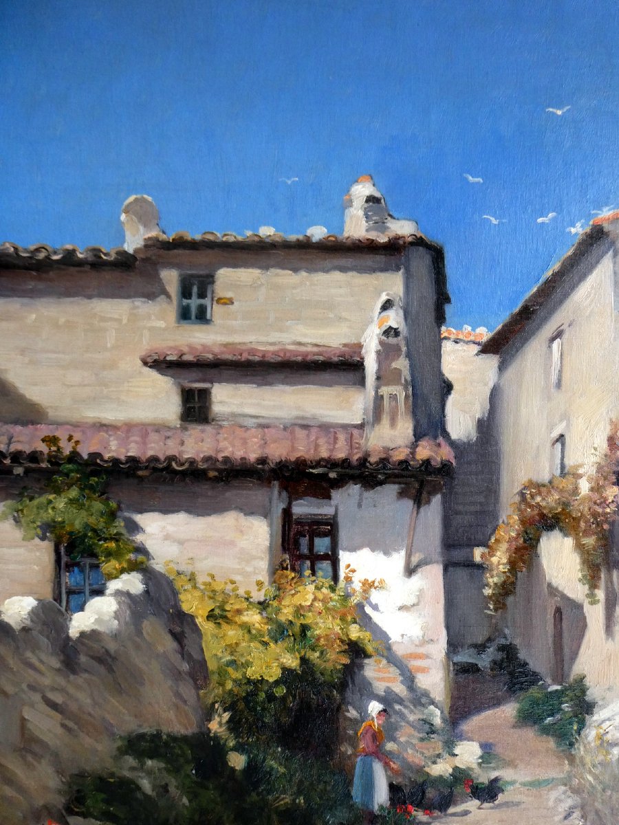 Paul Saïn (1853-1908) Rue de Village en Provence-photo-2