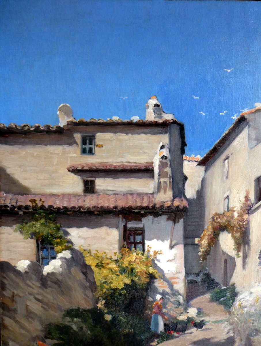 Paul Saïn (1853-1908) Rue de Village en Provence-photo-3