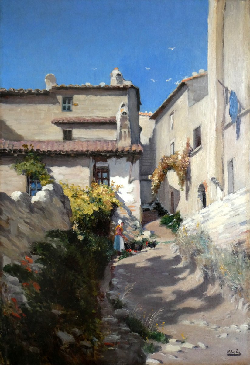 Paul Saïn (1853-1908) Rue de Village en Provence-photo-5